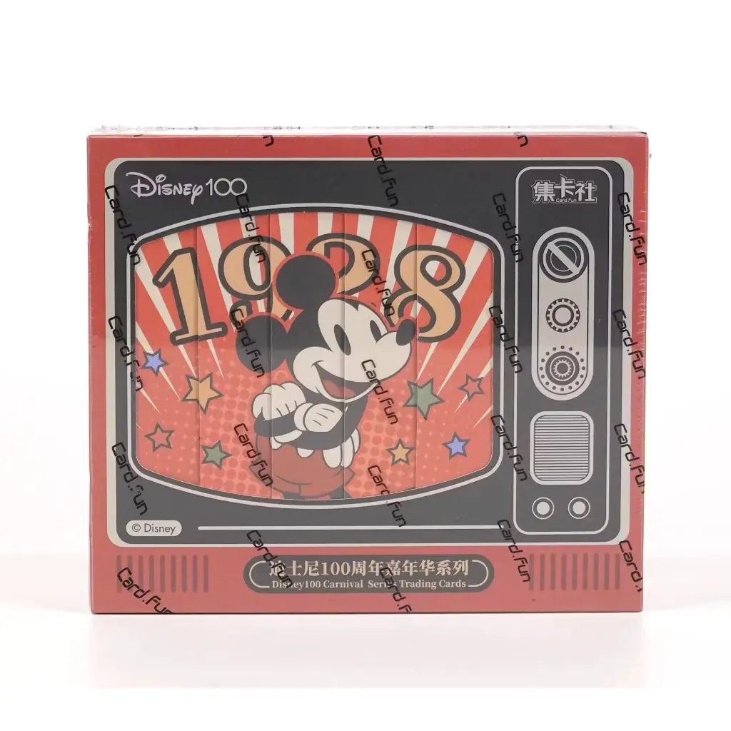 DISNEY - CARD FUN BOX - Disney Carnaval TV Boite 10 Boosters 4 Cartes (Mickey)