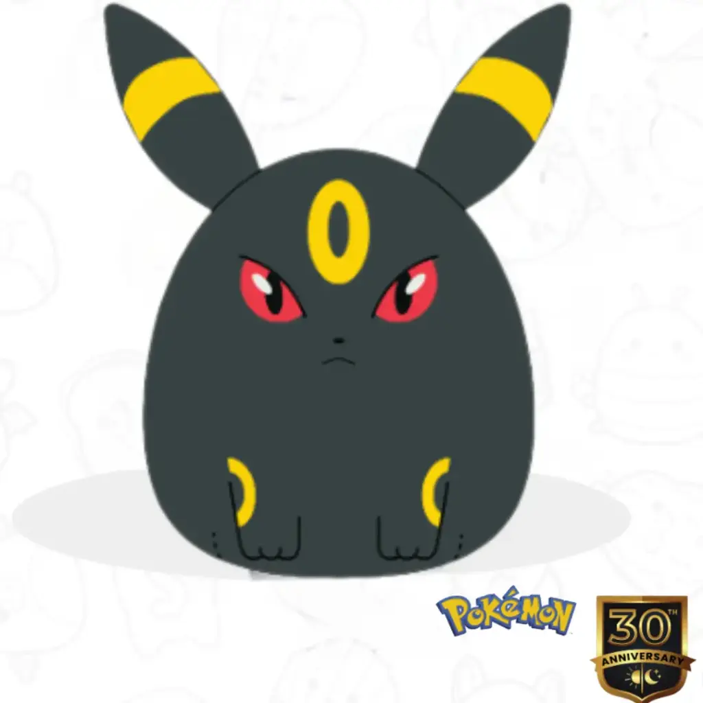PELUCHE - POKEMON - Squishmallows 14" NOCTALI (35cm) 30th Anniversary