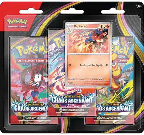 [POK1010401102] ME04 - TriPack 3 booster Chaos Ascendant Reptincel ou xxxxxx (FR) x1