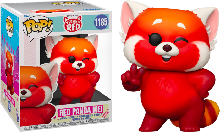 [202825] DISNEY Turning Red - POP SUPER 6" N° 1185 - Panda Mei (boite abimé => coup de cutter sur le dessus