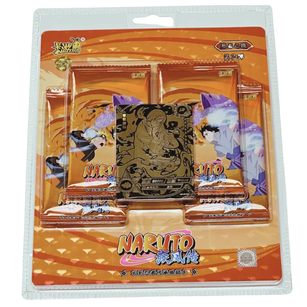 Naruto : Blister de quatre booster + une carte promo 10 yuan Série 2
