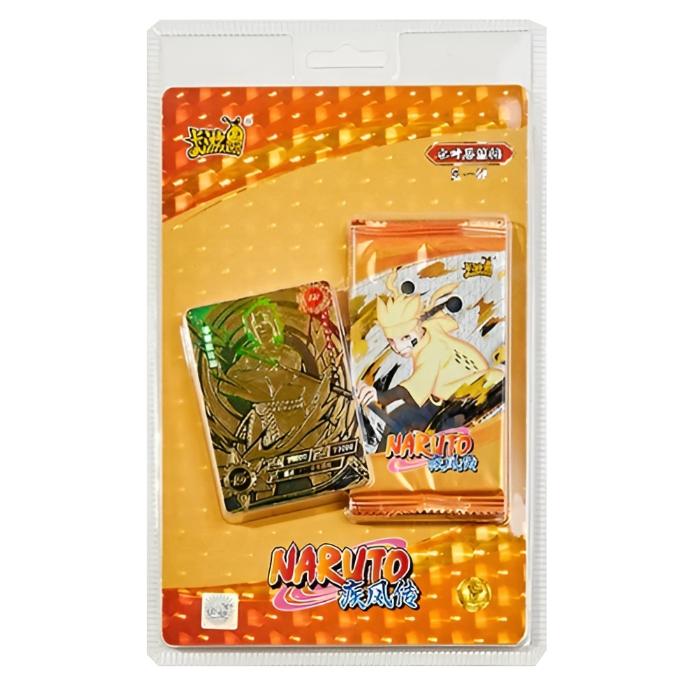Naruto : Blister de quatre booster + une carte promo 5 yuan Série 1