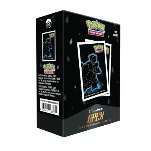 UP - Pokémon : Apex Deck Protector Sleeves: Neon Kanto: Blastoise (105 Sleeves)